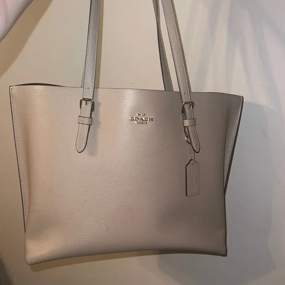 Coach Bags Nude Coach Bag Can Fit Macbook Middle Pocket Zips Poshmark
